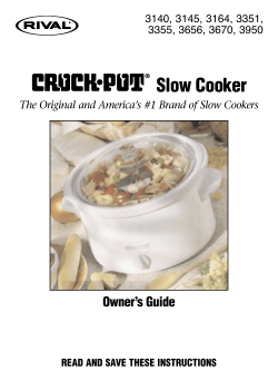 Crock Pot User Manual