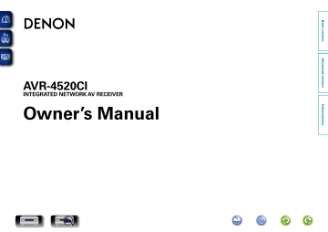Denon AVR-4520CI Car Satellite TV System User manual | Manualzz