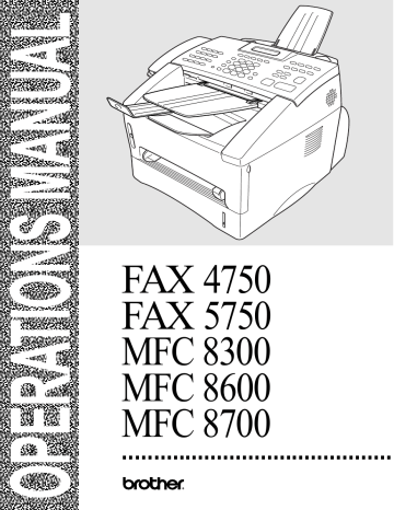 Brother FAX 5750 Fax Machine User manual | Manualzz
