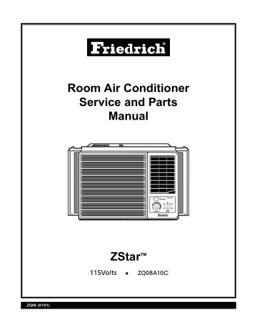 Friedrich ZQ08A10C Air Conditioner User manual | Manualzz