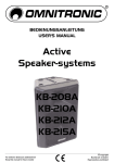 EuroLite Cases KB-208A Portable Speaker User manual