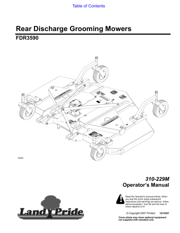 Land Pride FDR3590 Lawn Mower User manual | Manualzz