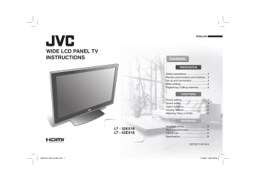 JVC LT-42EX18 Flat Panel Television User manual | Manualzz