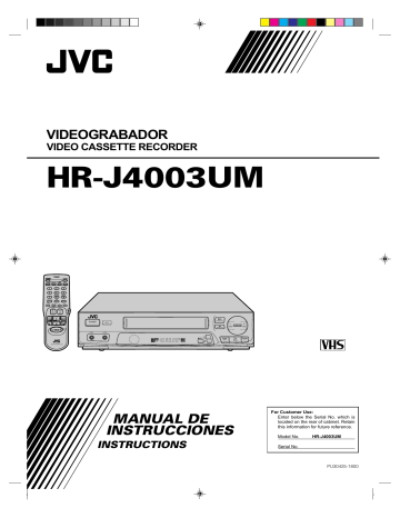 Auto Timer. JVC HR-J4003UM | Manualzz