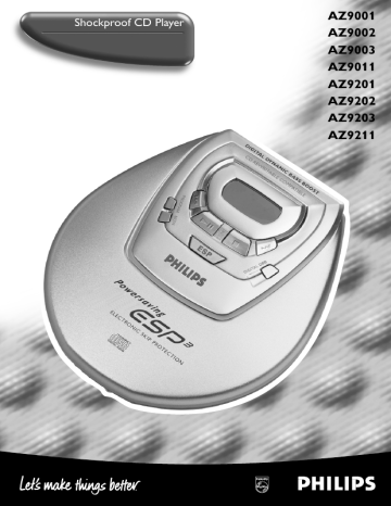 Philips AZ9001/11 CD Player User manual | Manualzz