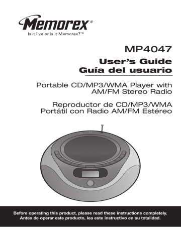 Memorex MP4047 MP3 Player User manual | Manualzz