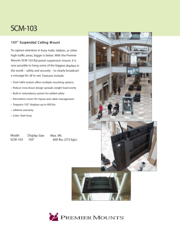 Premier Mounts SCM-103 Indoor Furnishings User manual | Manualzz