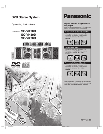 Panasonic SC-VK90D Stereo System User manual | Manualzz