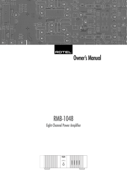 Rotel RMB-1048 Stereo Amplifier User manual