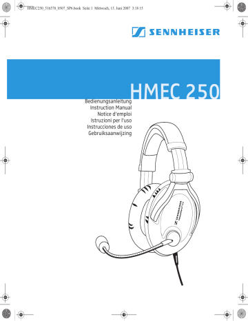 Sennheiser HMEC 250 Headphones User manual | Manualzz