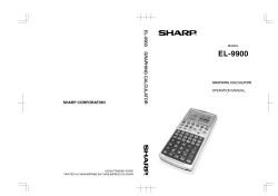 Sharp EL-9900 - Owner's manual, User manual | manualzz.com