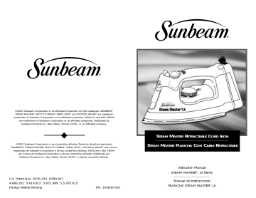 Sunbeam LX Iron Instruction manual | Manualzz