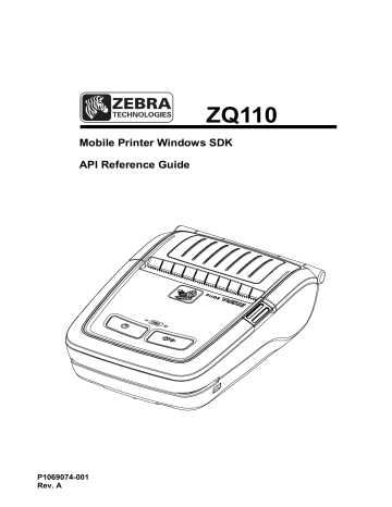 Zebra Technologies ZQ110 Printer User manual | Manualzz
