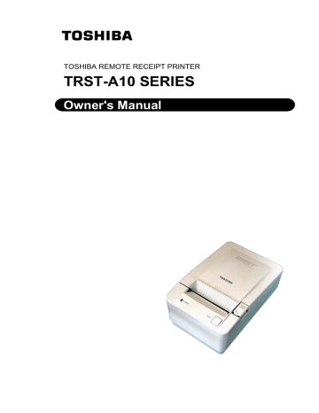 Toshiba TSMB0039901 Printer User manual | Manualzz