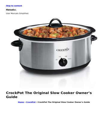  Crock-Pot Small 3 Quart Round Manual Slow Cooker, Stainless  Steel and Black (SCR300-SS): Home & Kitchen