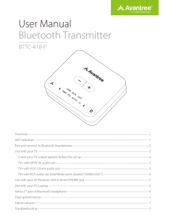 Avantree Bluetooth Transmitter - User manual | manualzz.com