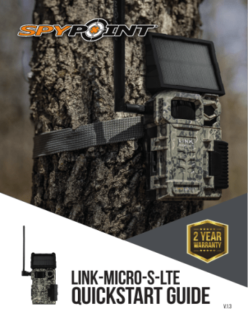 SPYPOINT Link-Micro-S-LTE Solar Cellular Trail Camera - Includes Battery, SD Card & Mount For Wireless Scouting