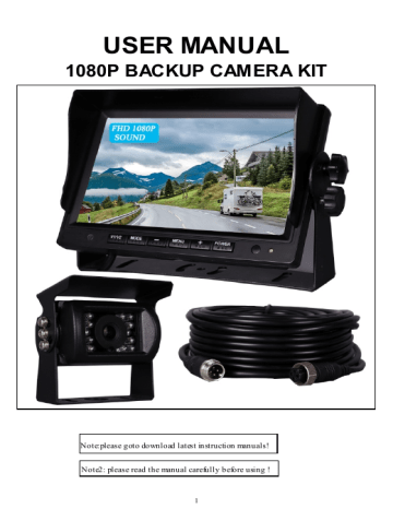 DoHonest 1080P BACKUP CAMERA KIT User Manual | Manualzz