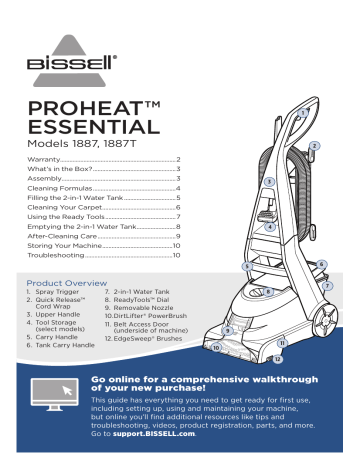 Bissell Proheat Essential Instructions | Manualzz
