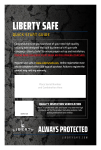 LIBERTY SAFE Combination and Keypad Lock Instructions