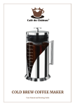 Cafe du Chateau Cold BREW Coffee Maker User Manual