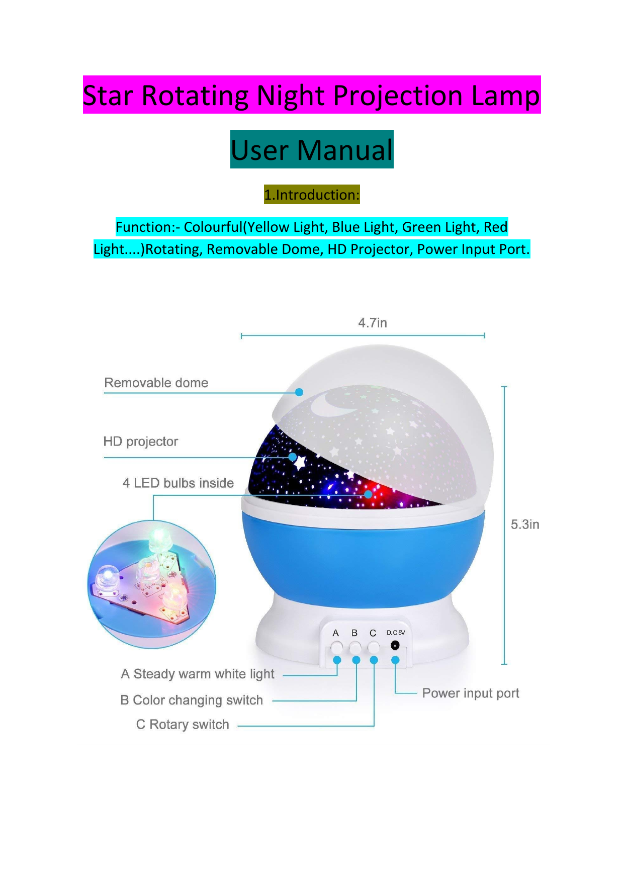 Cute elf projection lamp инструкция