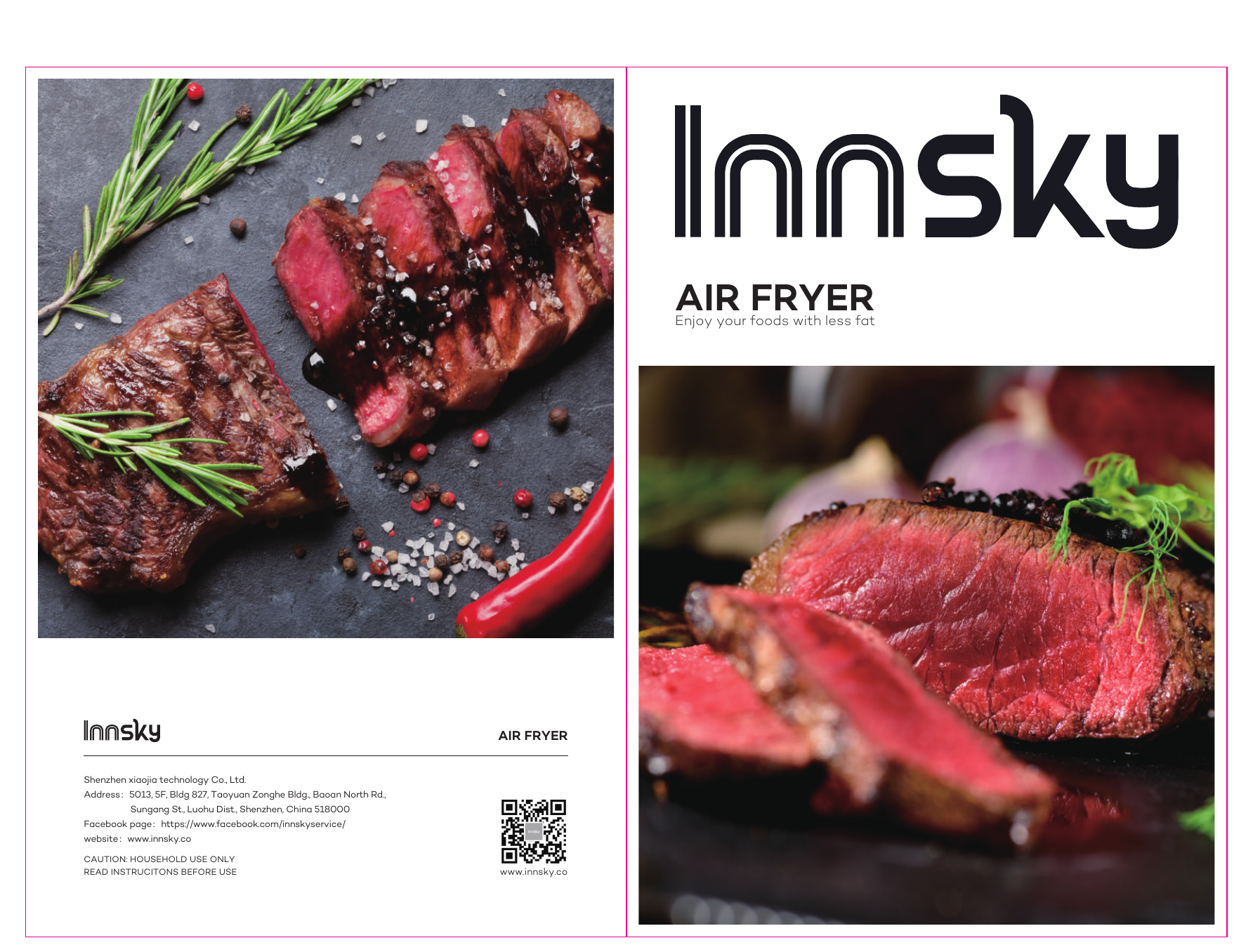 Innsky Air Fryer Oven User Manual