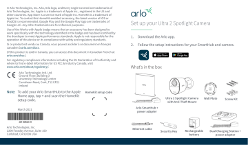 Arlo Ultra 2 Spotlight Camera User Manual | Manualzz