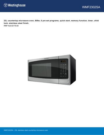 westinghouse 23l 800w white microwave