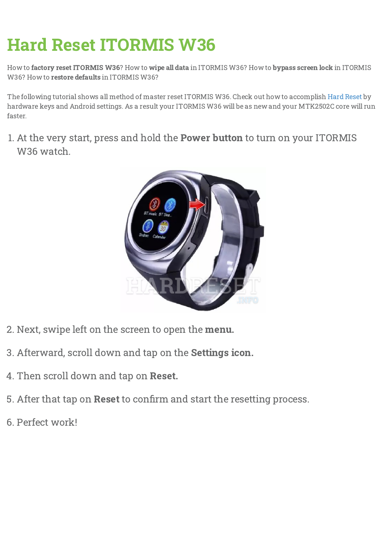 itormis smartwatch