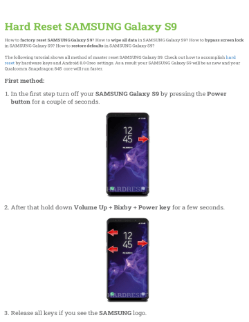 t-mobile samsung galaxy s9 manual