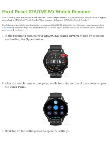 xiaomi mi watch user manual