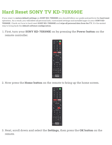Sony Kd 70x690e User Manual Manualzz