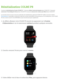COLMI P8 - Hard reset manual, User manual | manualzz.com