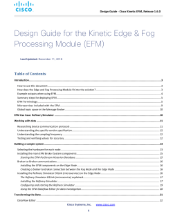 Cisco Edge Fog Fabric - Installation guide, Owner's manual, User guide