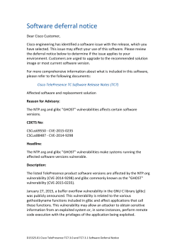 Cisco TelePresence SX20 Quick Set - Getting started guide, Important