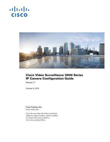 Cisco Video Surveillance 3000 Series IP Cameras Configuration Guide | Manualzz
