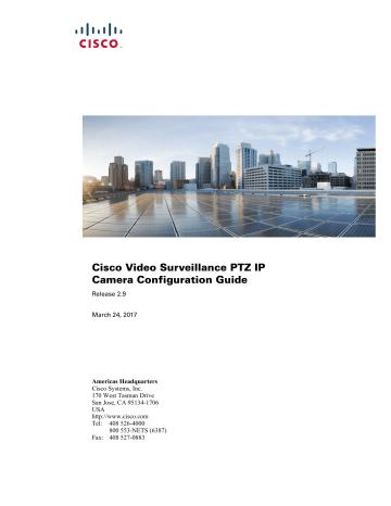 Cisco Video Surveillance PTZ IP Cameras Configuration Guide | Manualzz
