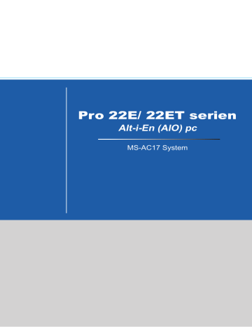 MSI Pro 22E 6M ALL-IN-ONE PC Brugervejledning | Manualzz