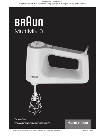 braun type 4169 hand blender manual francais