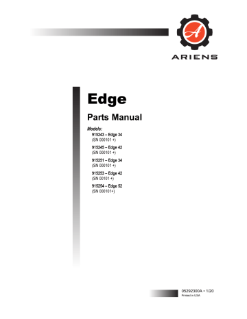 Ariens 915243 EDGE 34 KOHLER 用户手册 | Manualzz