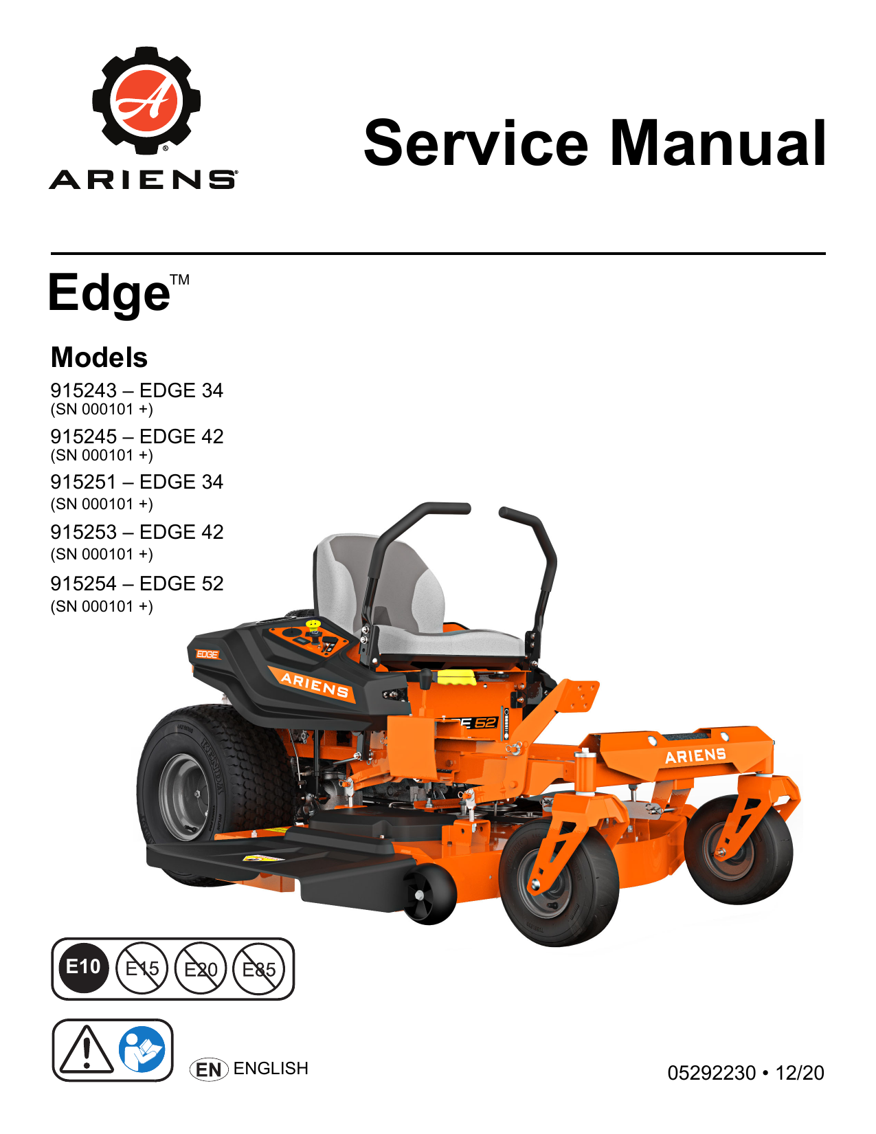 Ariens edge 52 zero turn online mower