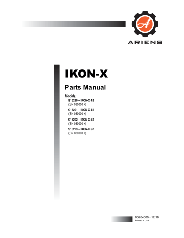 Ariens 915221 IKON-X ARIENS 42" KAWASAKI 用户手册 | Manualzz