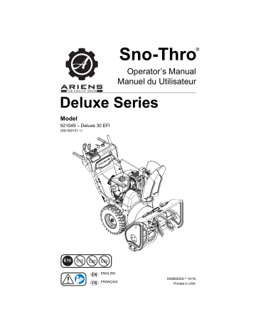 Ariens 921049 DELUXE 30 EFI Operators Manual | Manualzz