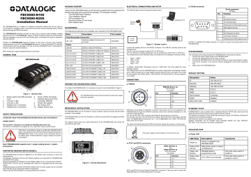 Datalogic FBC9080 Fieldbus Converter Accessory Installation Manual ...