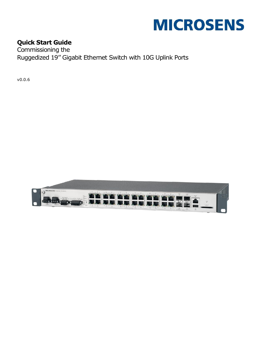 MICROSENS - 7-Port 10Gbe Micro Switch PoE++