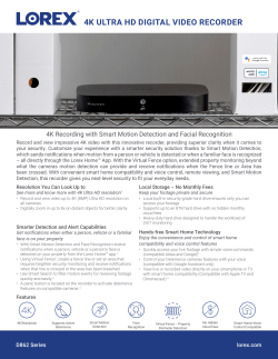 Lorex D862 Series - Manual, Quick Setup guide, Specification, User