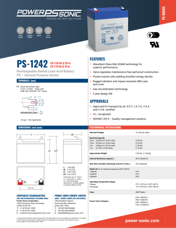 Power sonic ps 1242 как заряжать