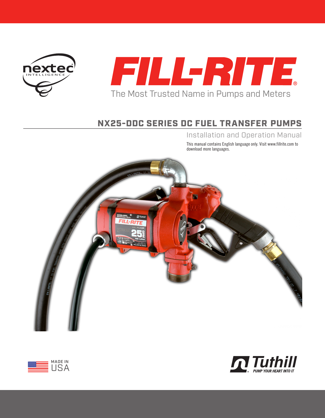 Tuthill N100DAU12G Diesel Fuel 1" Inlet Automatic High Flow Pump Nozzle 