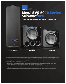 Sv Sound Sb 4000 Owner S Manual Quick Start Guide Specification Manualzz Com